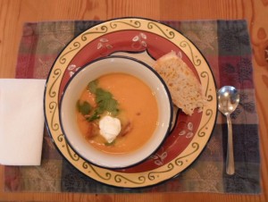 Spiced carrot soup