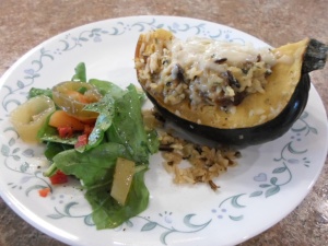 Acorn squash stuffed