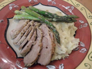 Pork loin asparagus