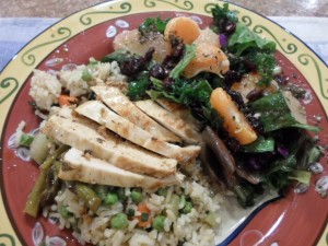 Chicken n spring salad