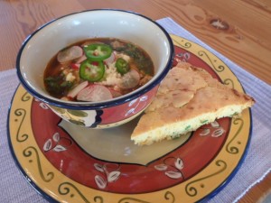 Posole and cornbread