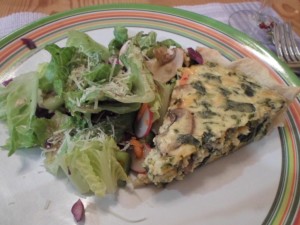 Quiche and salad